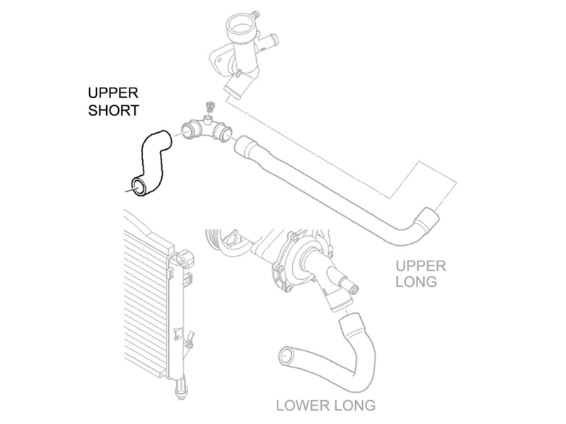 MINI Cooper upper radiator hose short R50 R52 Value Line
