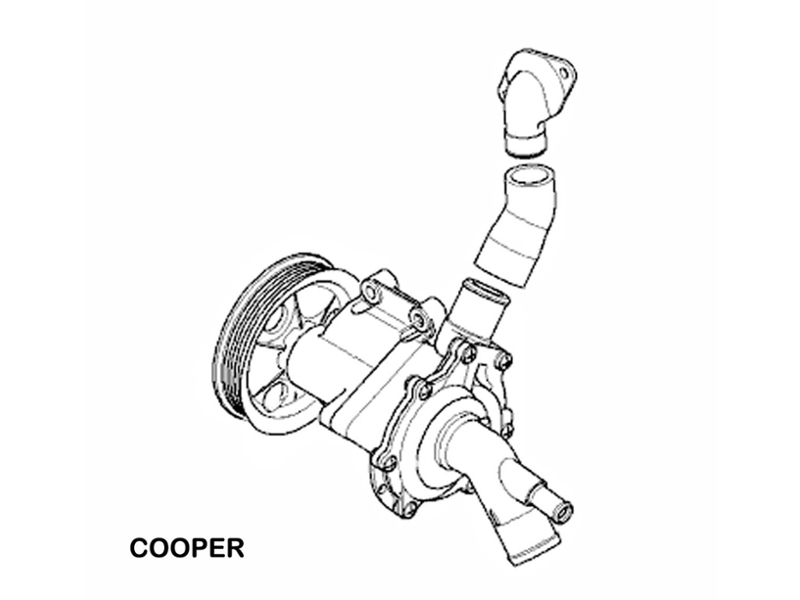 Mini Cooper Water Pump Oem Gen1 R50 R52 Non-s