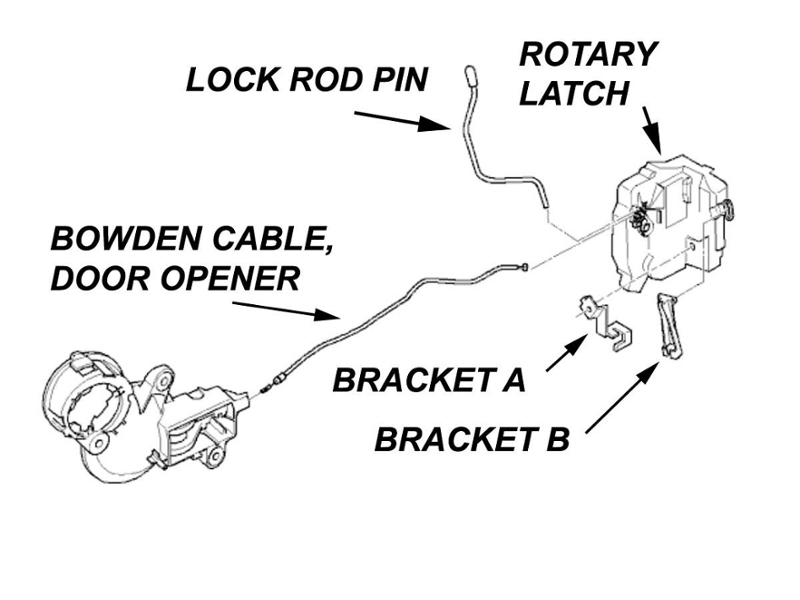 OEM Door Lock Rod & Pin Left MINI Cooper Cooper S R50 R52 Gen1