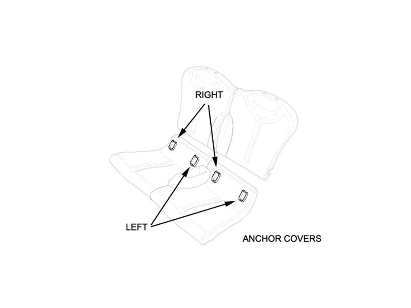 OEM Rear Seat Child Restraint Anchor Cover MINI Cooper Cooper S R50 R52 R53 Gen1