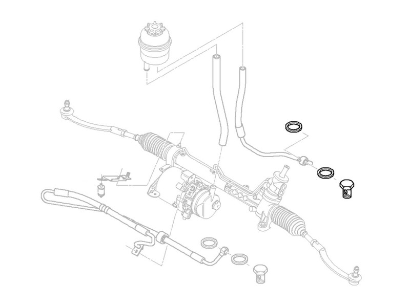 Power Steering Return Hose Banjo Bolt w/Washers R50 R52 R53 MINI Cooper & S