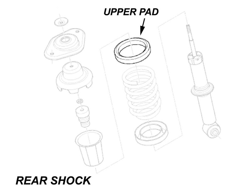 REAR SHOCK UPPER SPRING PAD - R50/52/53 COOPER & S