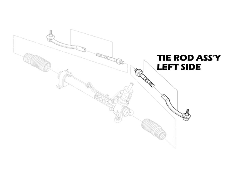 MINI Cooper Left Tie Rod Assembly R50 R53 Value Line