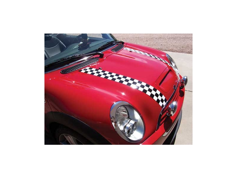 MINI Cooper Satin White Magnetic Bonnet Stripes Gen1 R50 R52 R53 Hardtop &  Convertible