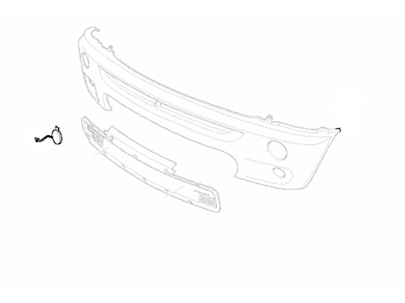 Tow Hook Cover Front Grille - R53 Mini Cooper S