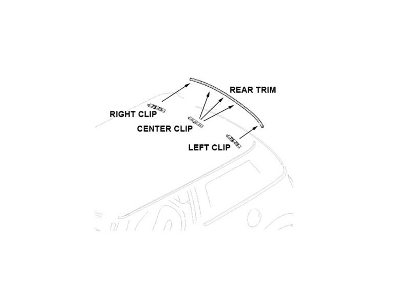 Rear Window Top Trim Left Clip Oem - R50 R53 Mini