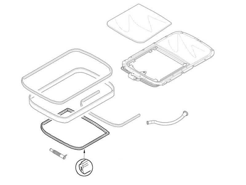GASKET FRONT SUNROOF GLASS OEM - COOPER & S