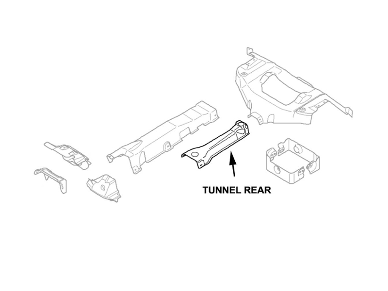 Heat Shield Center Tunnel Rear OEM R52 R53 MINI Cooper S