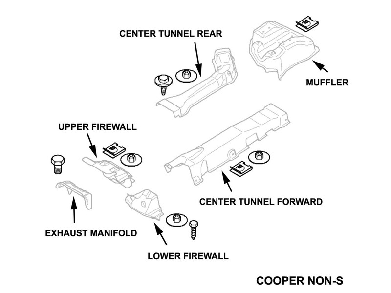 Hardware For Heat Shield Oem - R50/52/53 Cooper & S