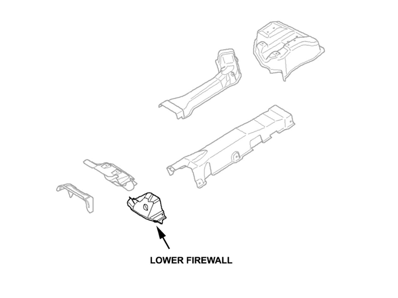 Heat Shield Fire Wall Lower Oem - R50/52 Cooper Non-s From 07/2004