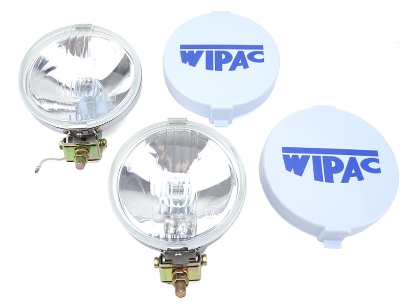 Classic Mini chrome spotlight driving lights pair 5 1/2 by WIPAC