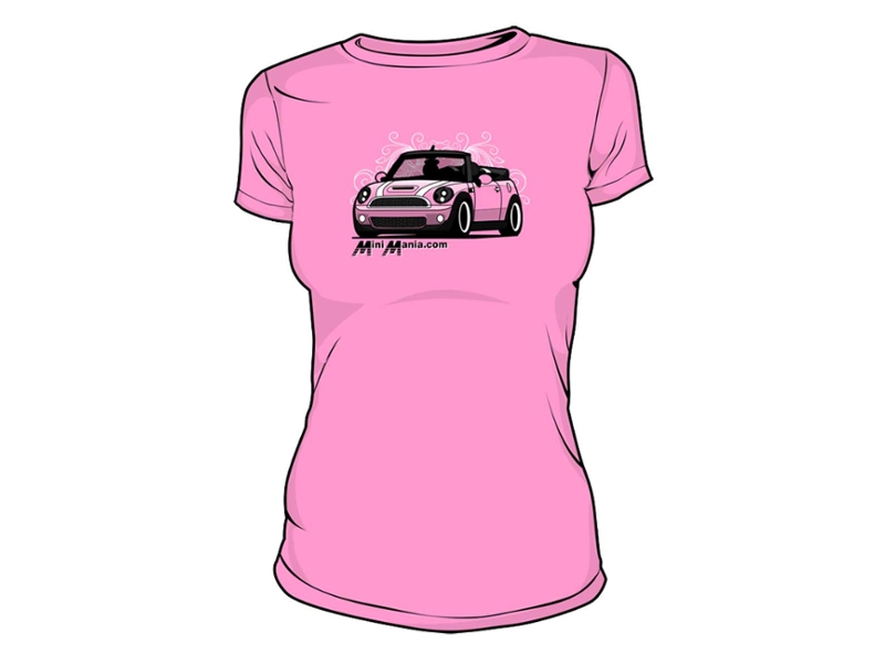 T-shirt R57 Mini Cooper S Convertible - Pink Ladies Xl