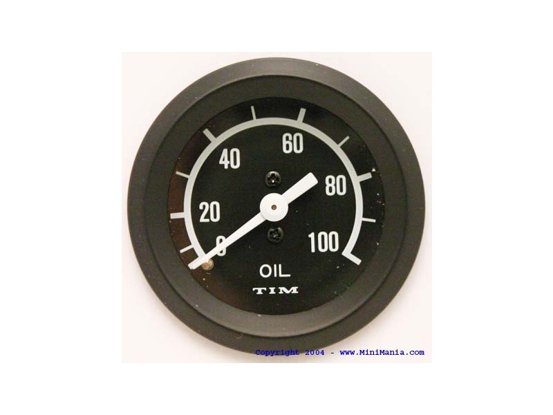Classic Mini Oil Pressure Gauge 0-100 Lbs With Har