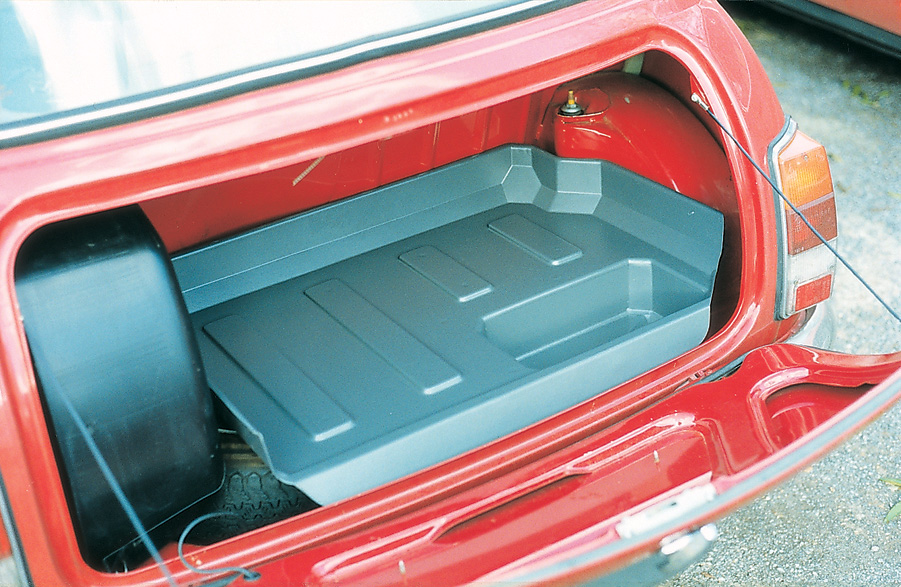 Classic Austin Mini plastic trunk boot liner fits 1974- and later