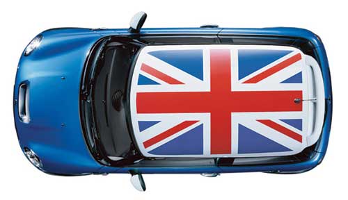 Roof Graphic Union Jack Flag Mini Cooper And Coope