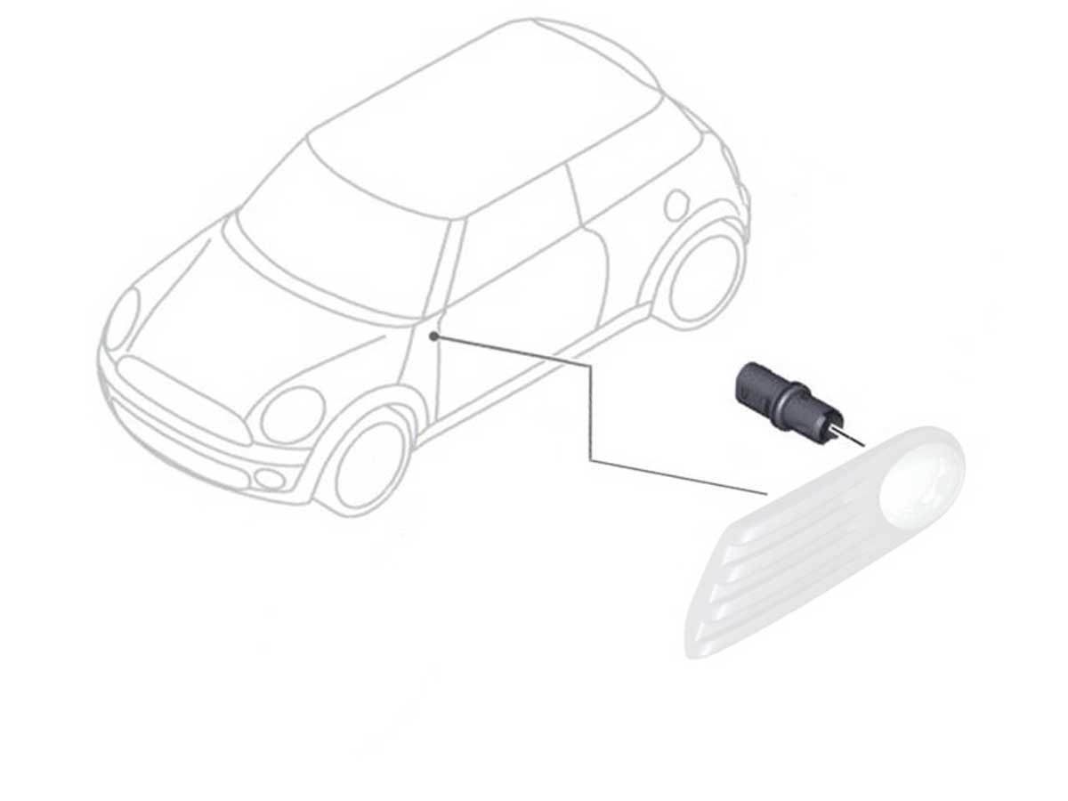 Mini Cooper Side Scuttle Light Socket White Oem R5