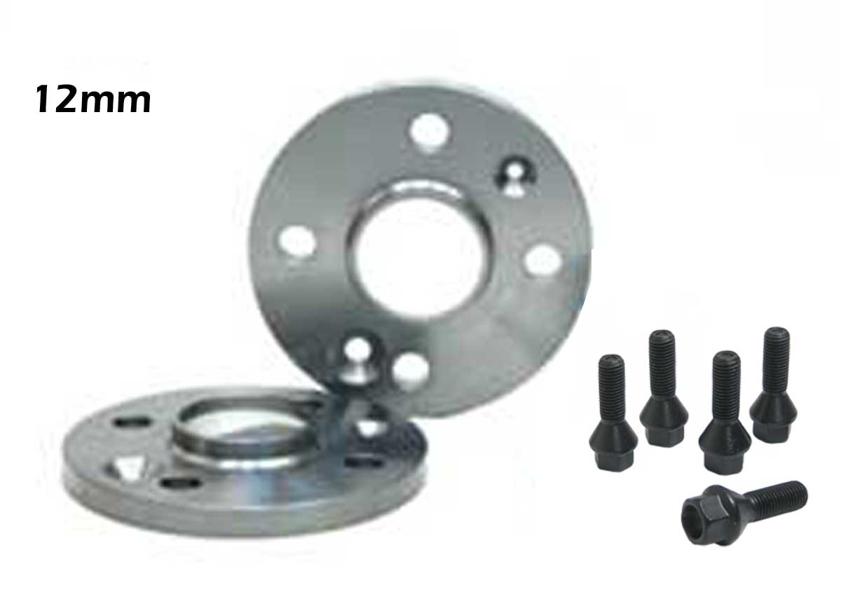 Mini Cooper Wheel Spacer 12mm Pair 5x112 Wblack Bolts Gen3