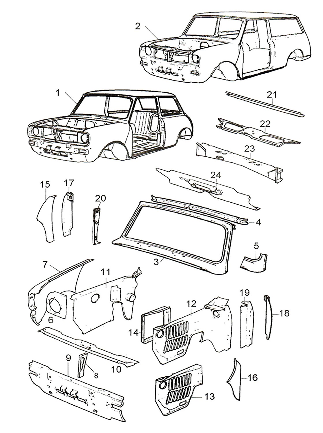 Mini Cooper Body Parts Diagram